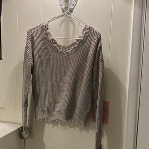 Green V Neck Sweater